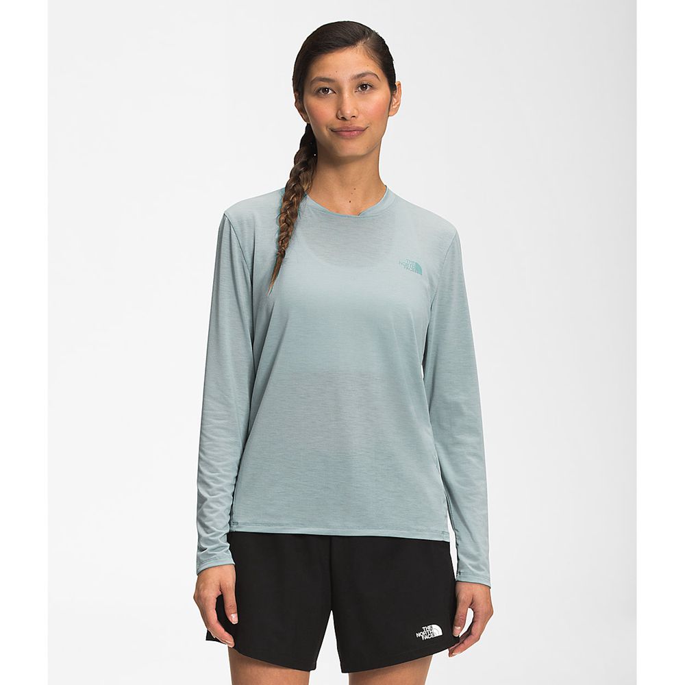 The North Face Long Sleeve Womens Australia - The North Face Wander Silver Blue (KSL-967528)